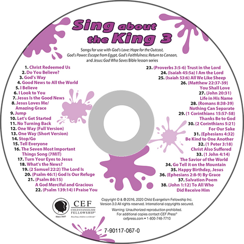 Sing About the King 3 Music CD